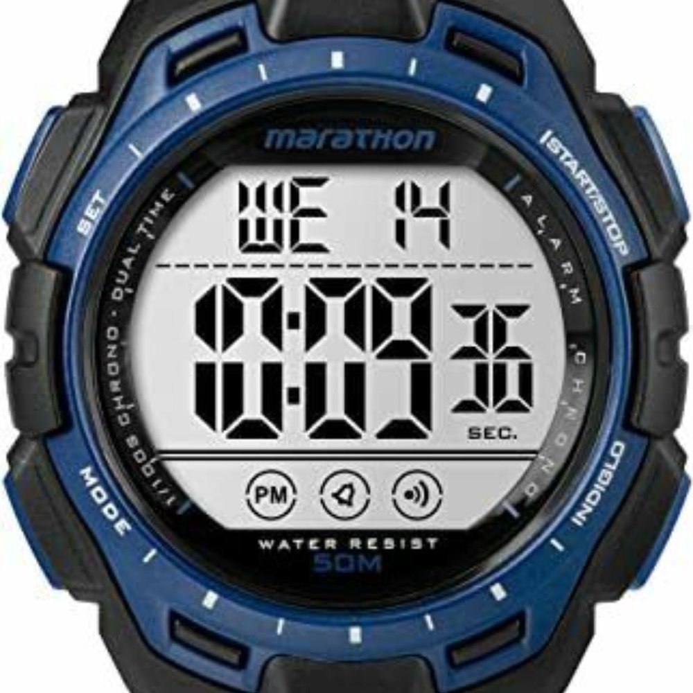 New-  new- Timex Marathon Digital Dual Time Black